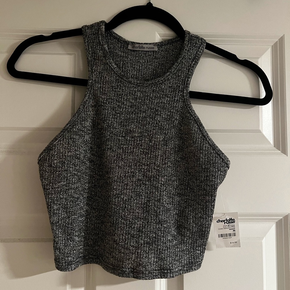 Charlotte Russe Metallic Crop Top